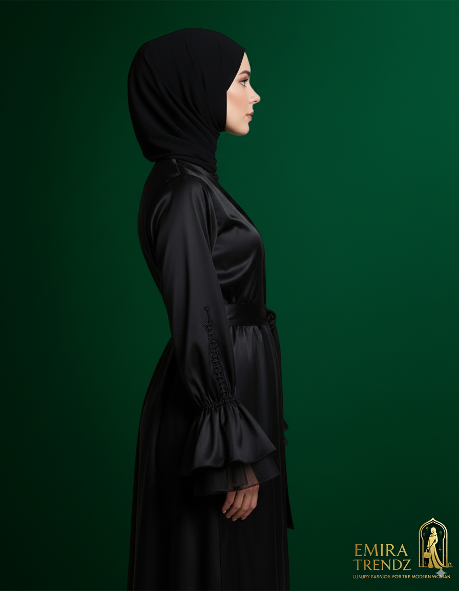 "The Royal Dignity Abaya: Where Grace Meets Grandeur"