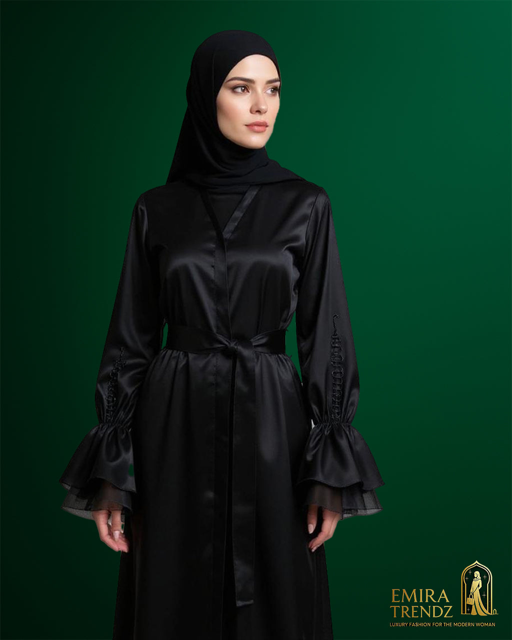 "The Royal Dignity Abaya: Where Grace Meets Grandeur"