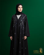 The Shimmering Anchor Abaya: Where Sparkle Meets Steadfast Style