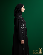 The Shimmering Anchor Abaya: Where Sparkle Meets Steadfast Style
